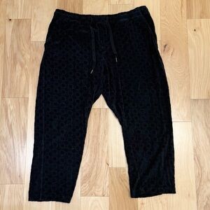 Todd Snyder Men’s Black Terry Patterned Towel Beach Pants